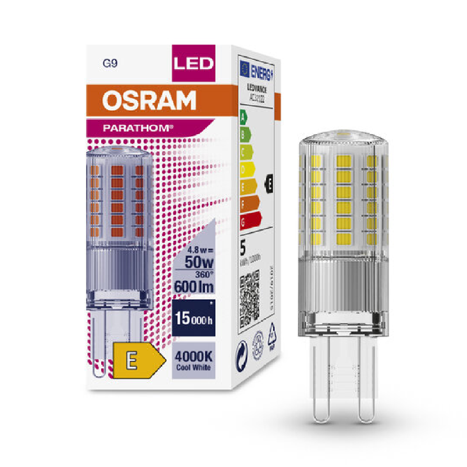 Osram Parathom G9 4.8W LED Capsule 50W 220-240V